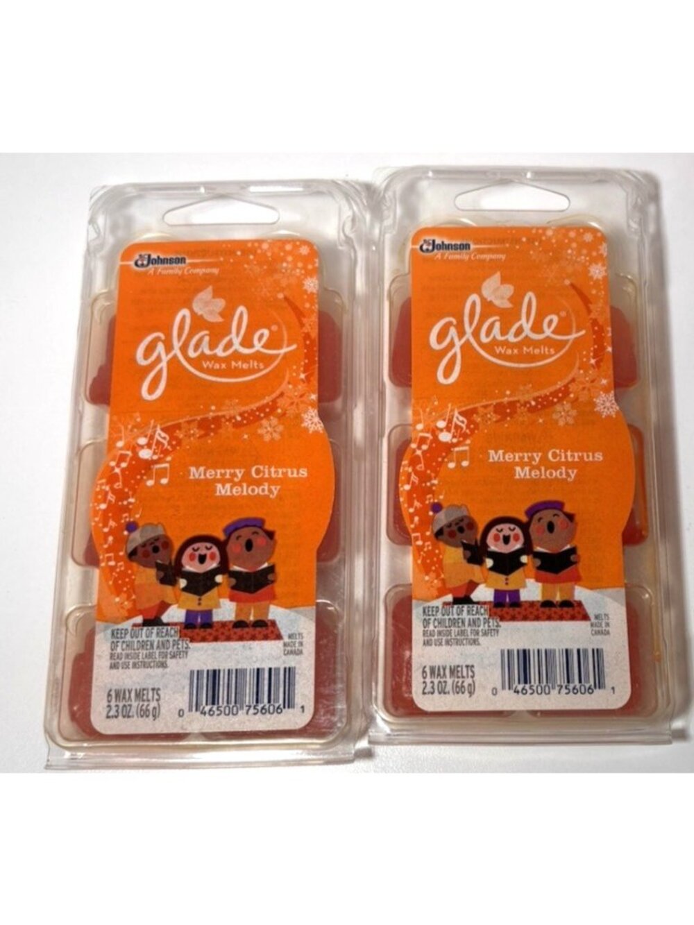 Glade Wax Melts MERRY CITRUS MELODY 12 Count Christmas Holiday Orange